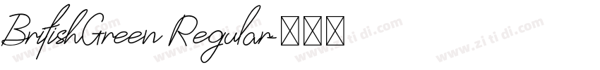 BritishGreen Regular字体转换